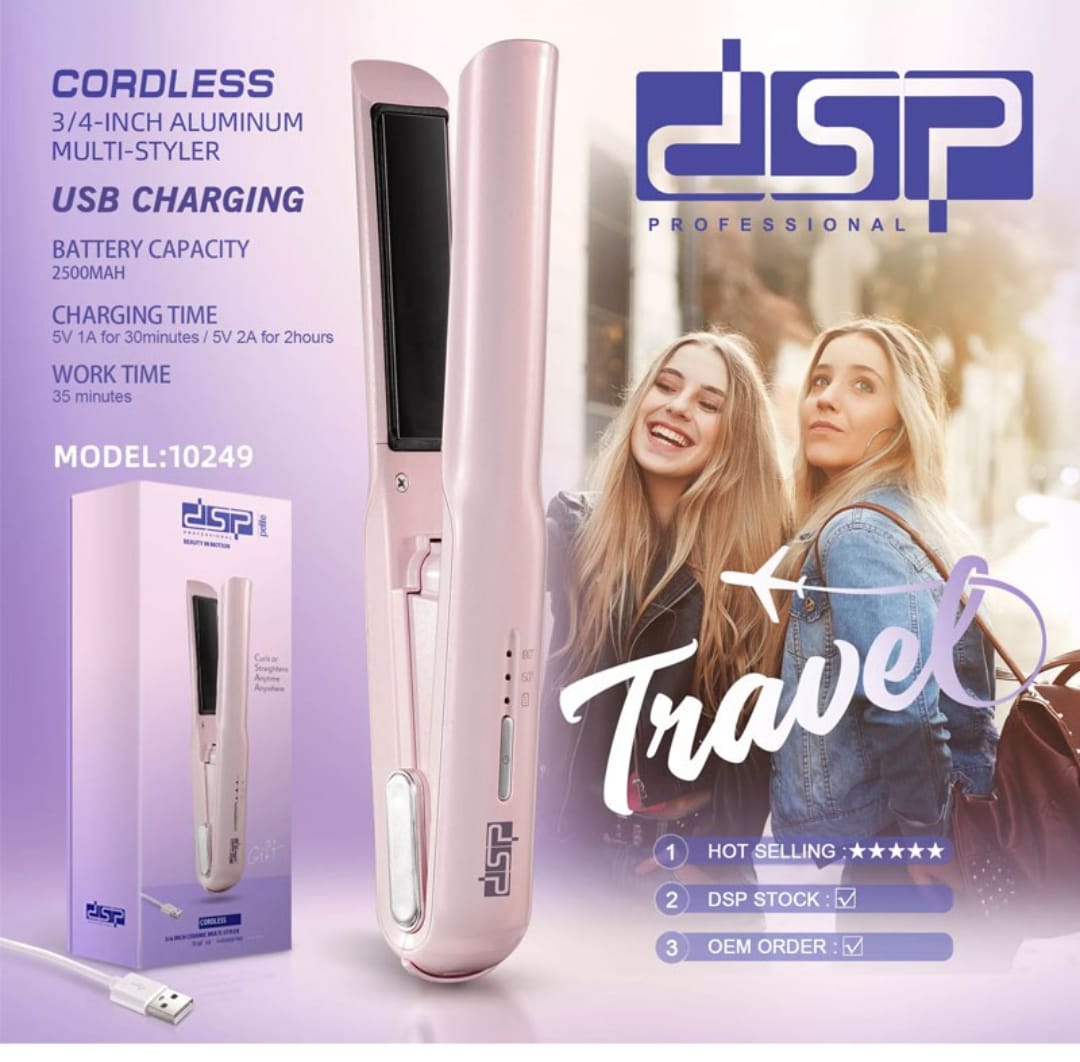 Mini Wireless Hair Straightener