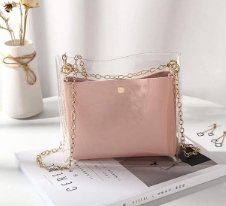 Transparent Bucket Bag Pink